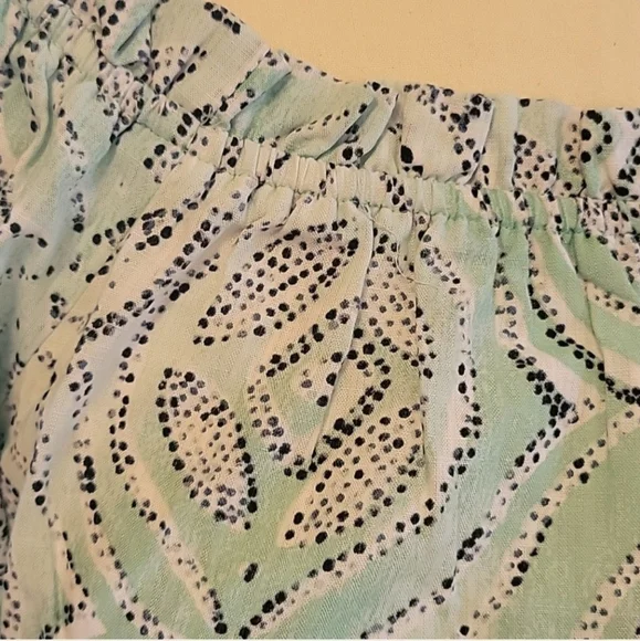 NWT, LC Lauren Conrad - Multi Green Colored Sage Paisley Crop Top, Size Large - Picture 9 of 11